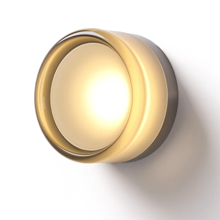 Moderne Glas Ronde Wandlamp LED 1-Licht