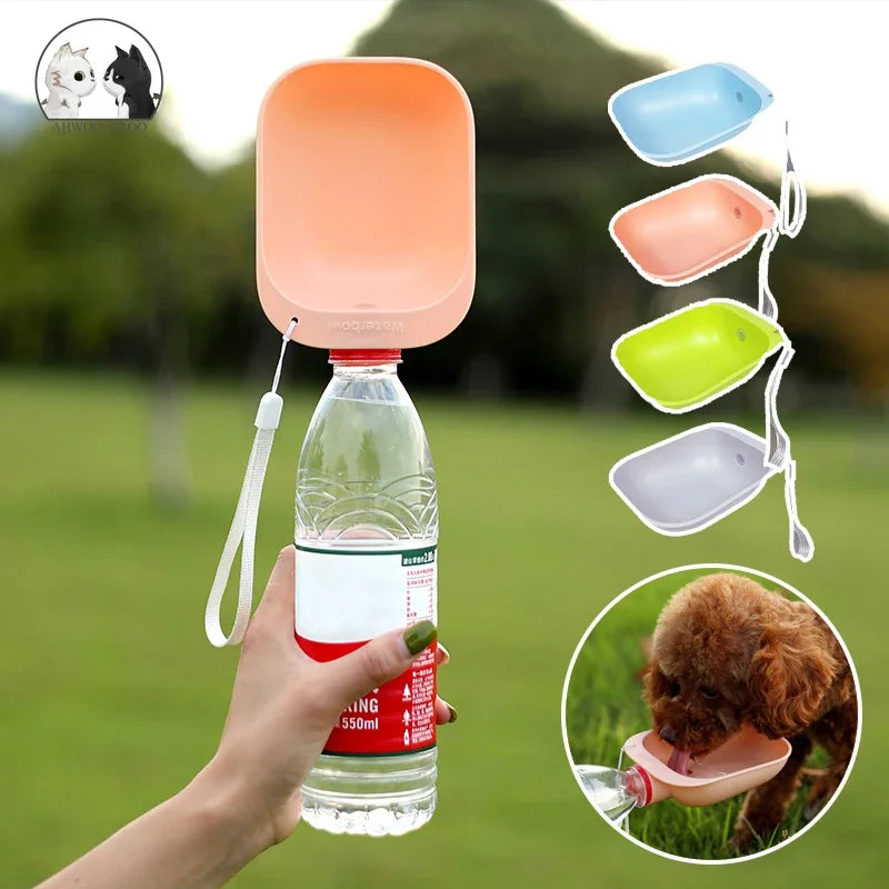 AquaPawGo Drinkfles voor Honden & Katten | Geschikt voor Standaard Waterflessen | Draagbaar & Drukbaar | Voor Onderweg