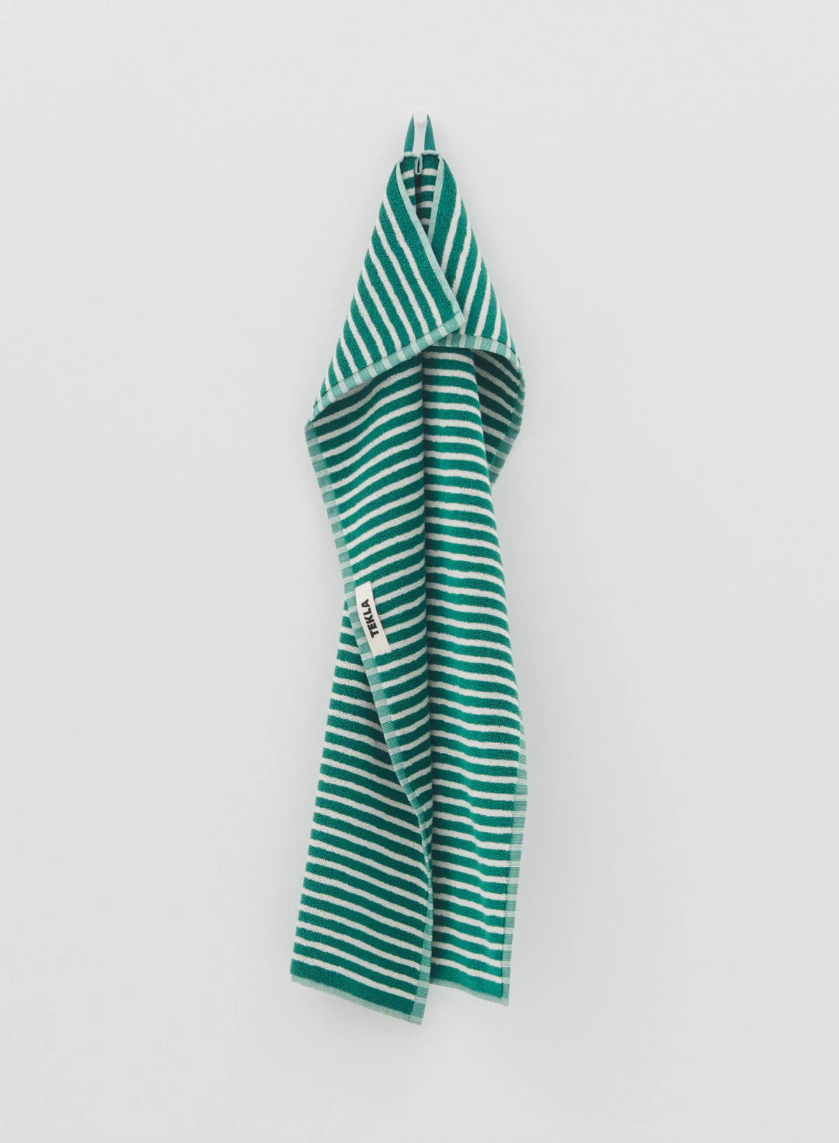 Hand Towel, Teal Green Stripes – Tekla