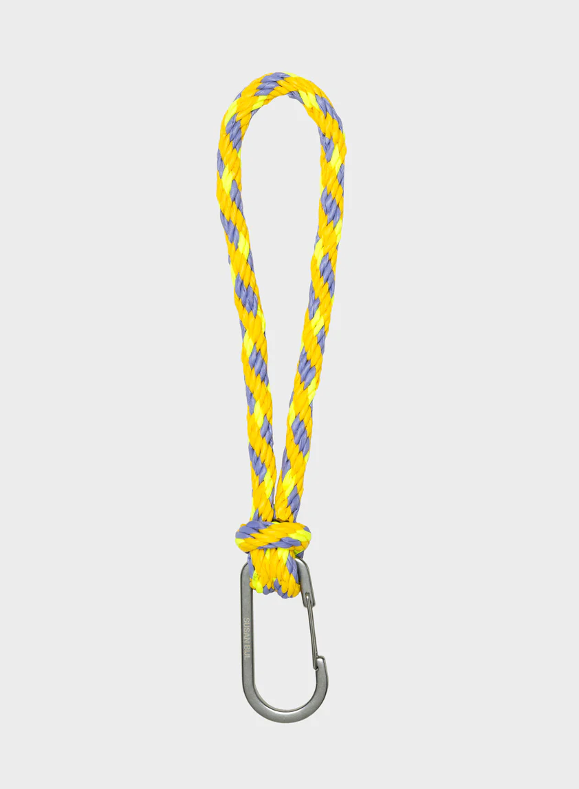 The New Keychain Kumihimo Treble & Fluo Yellow