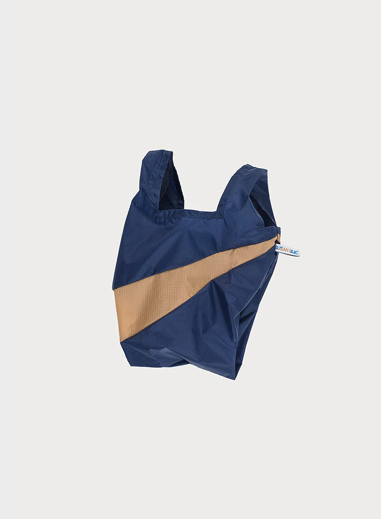 The New Shopping Bag Navy & Camel Small The New Shopping Bag Navy & Camel Small