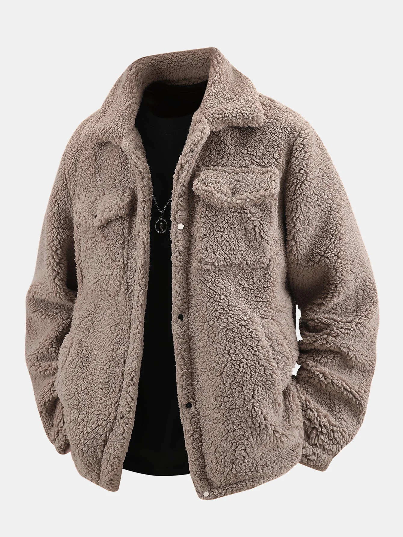 Retro Flanellen Jack TeddyLine – Warme herenjack met zachte teddyvoering