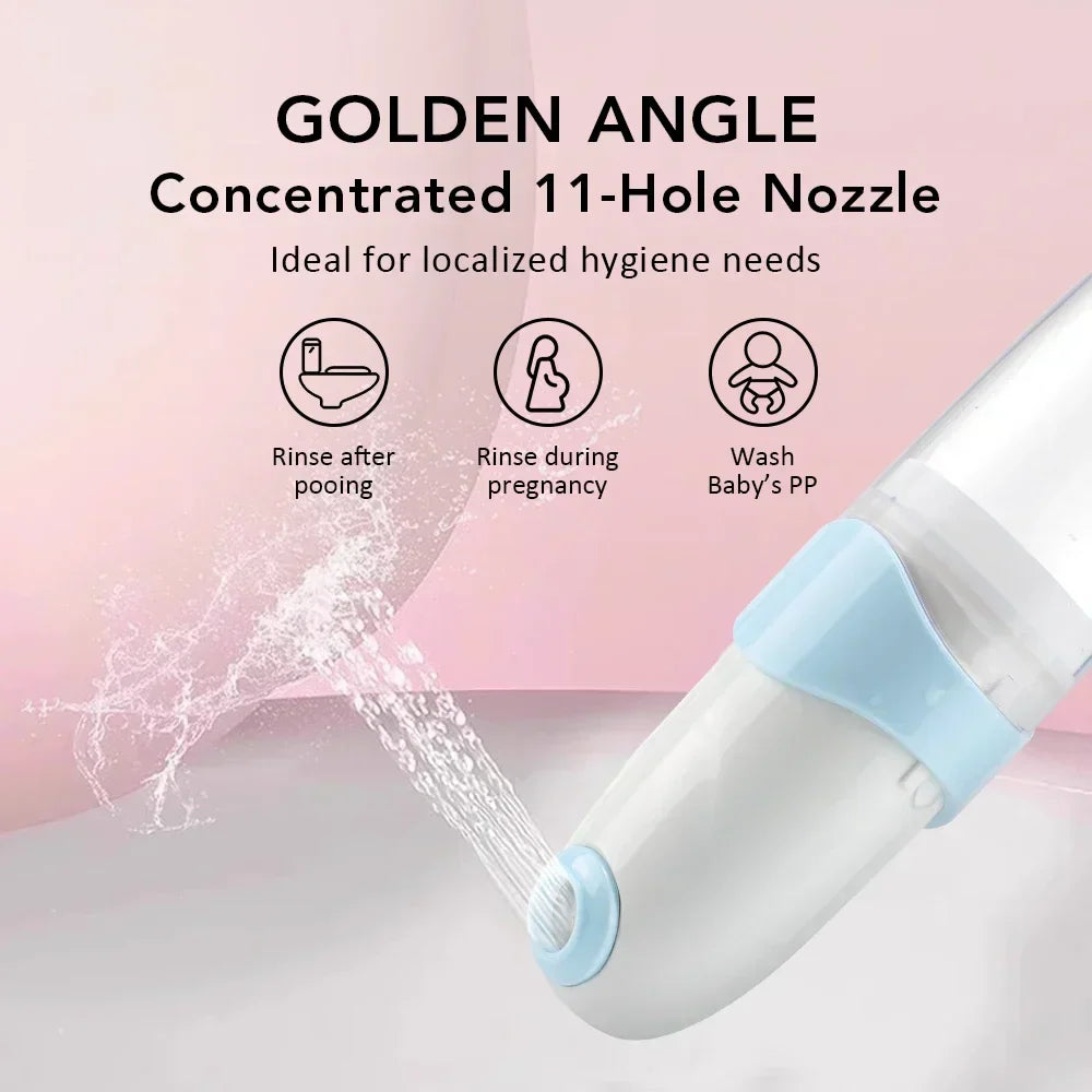 AquaReis Draagbaar Reisbidet – Oplaadbare Hygiëne Reiniger met Twee Waterdrukniveaus - Afbeelding 2
