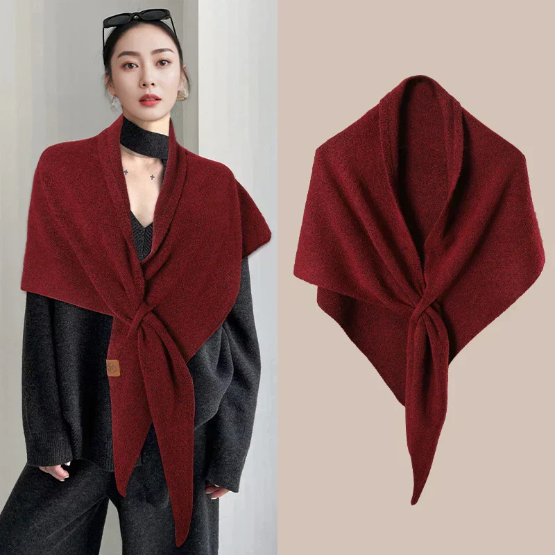 WarmWeef Drieluik Sjaal – Modieuze Wolmix Sjaal voor Herfst en Winter - Afbeelding 3