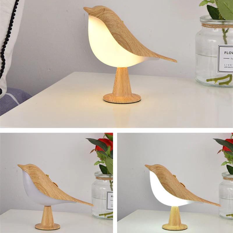 Oplaadbaar LED-nachtlampje met Aanraaksensor en Creatief Vogelontwerp