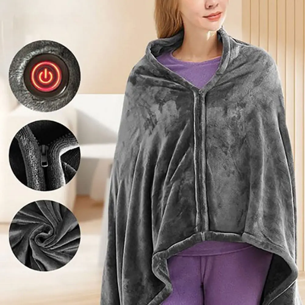 WarmHaven Verwarmde Fleece-Deken – Drie Warmte-instellingen en USB-aansluiting voor persoonlijk comfort