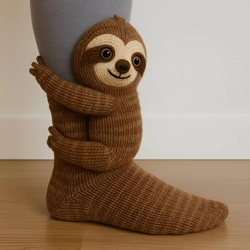 KnusStep Warme Dier-Sokken van Pluche – Antislip Huissokken met 3D-Design