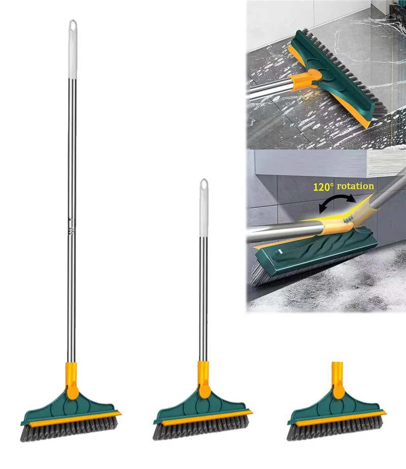 LuxiClean Dubbel-Actie Vloer Schrobborstel | Moeteloos schoonmaken en vegen voor een sprankelende afwerking