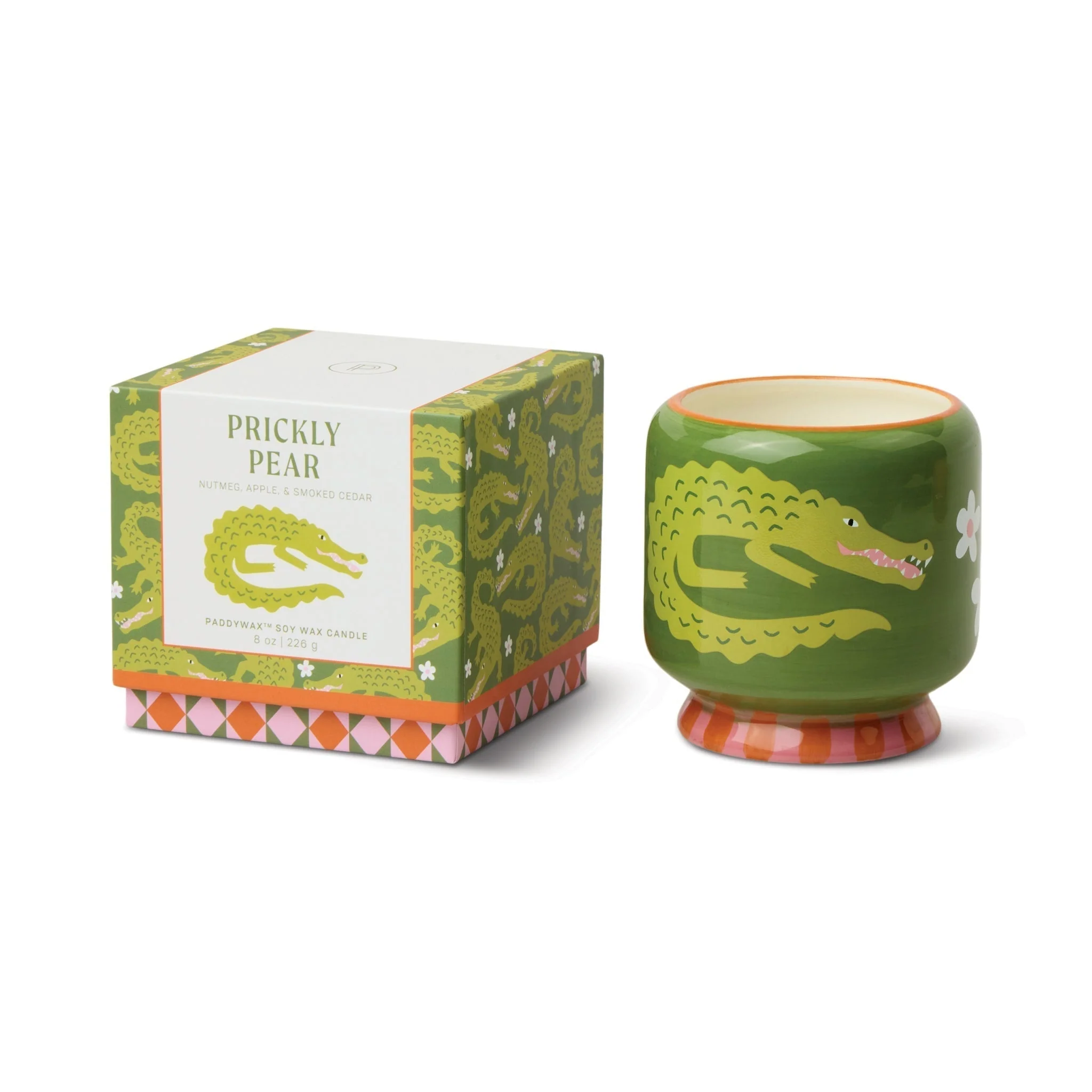 A dopo Crocodile ceramic kaars | Prickley Pear | Paddywax