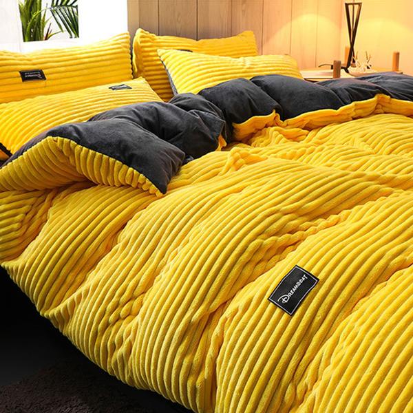 Dikke Corduroy Velvet Bedset