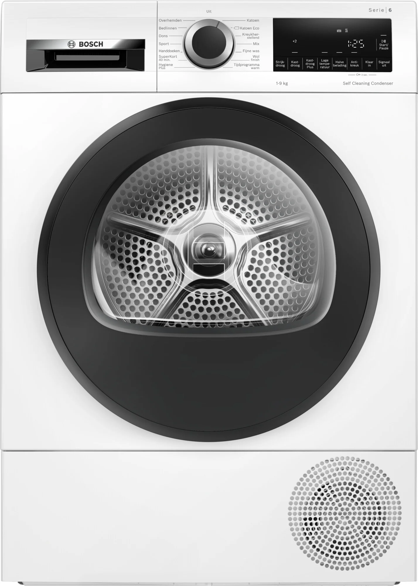 Bosch Serie 6 WQG245D7NL wasdroger Vrijstaand Voorlader 9 kg Wit