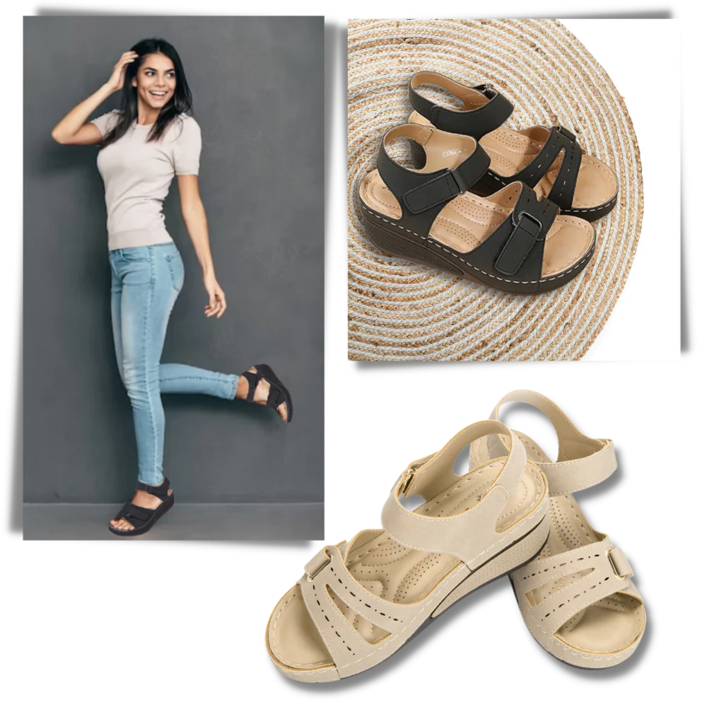 Orthopedische Sandalen met Hielondersteuning voor Dames