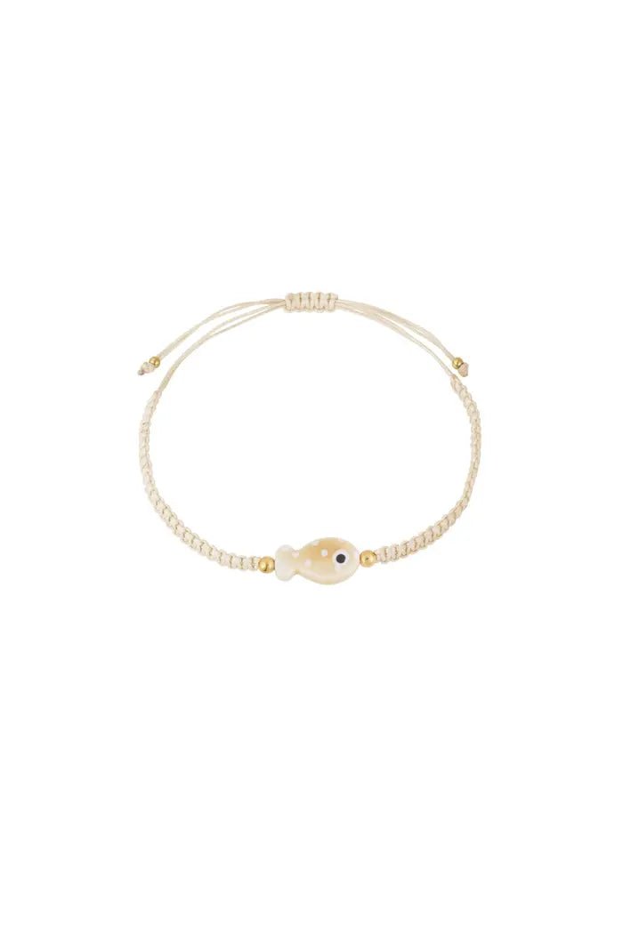 Armband Vis | Beige