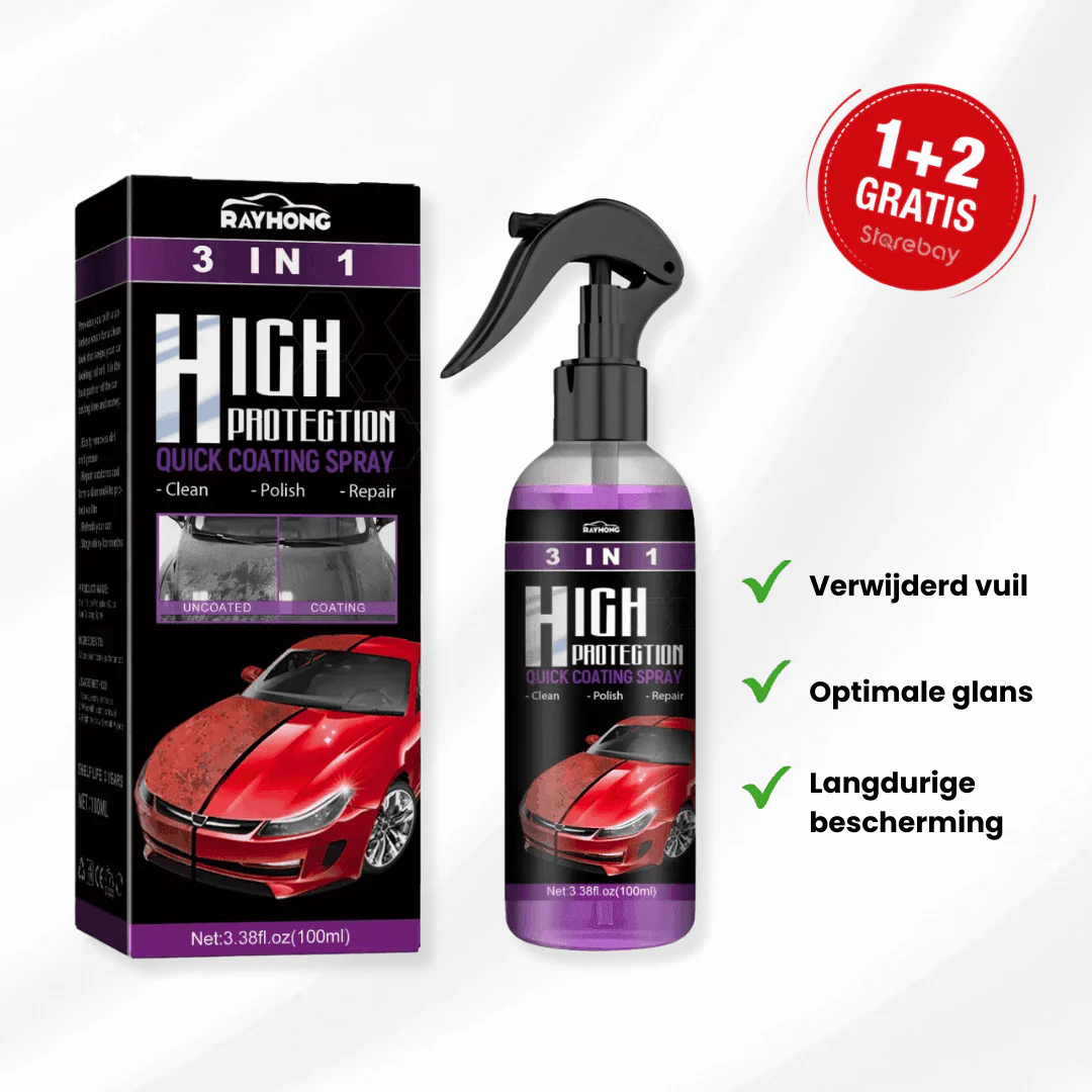 AutoGlanz – 3-in-1 Nano Keramische Coating Spray | 1+2 Gratis
