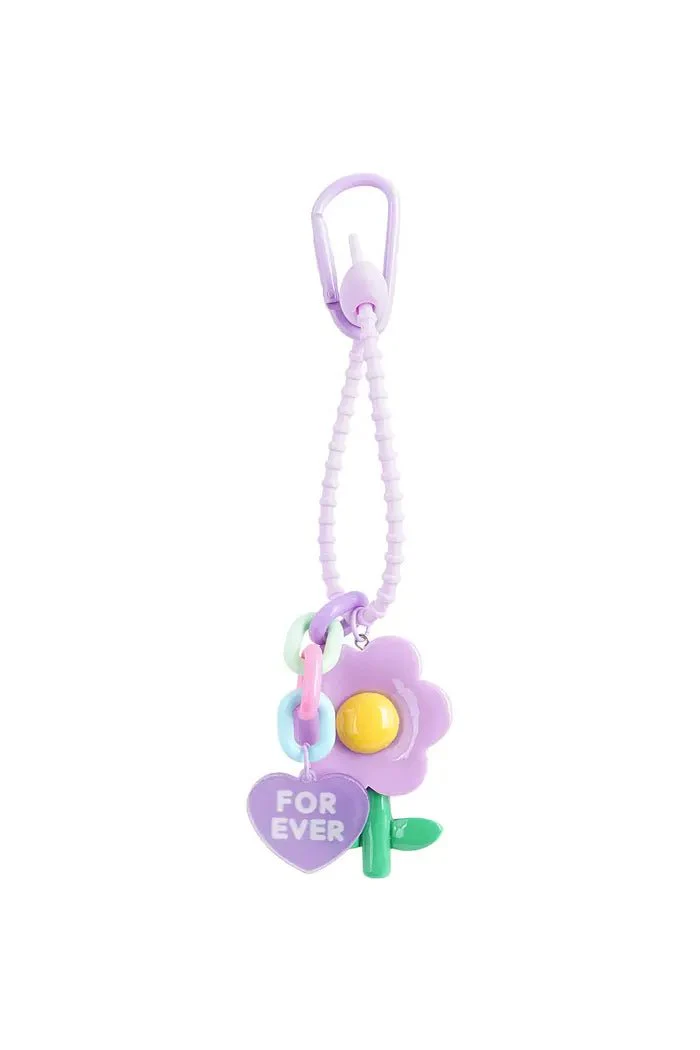 Bag Charm | Flower | Lila