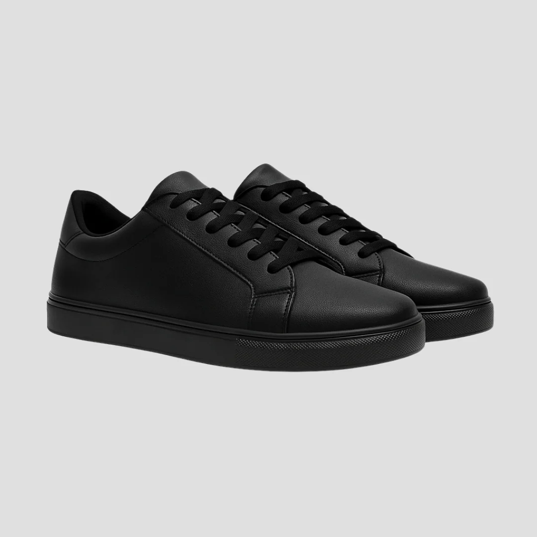 Elegante Zwarte Sneakers voor Heren – Dagelijks Comfort