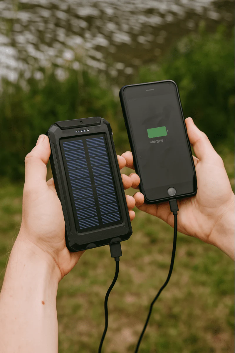 Waterdichte Schokbestendige Zonnebatterij 10.000 mAh | Zonne-oplaadbaar