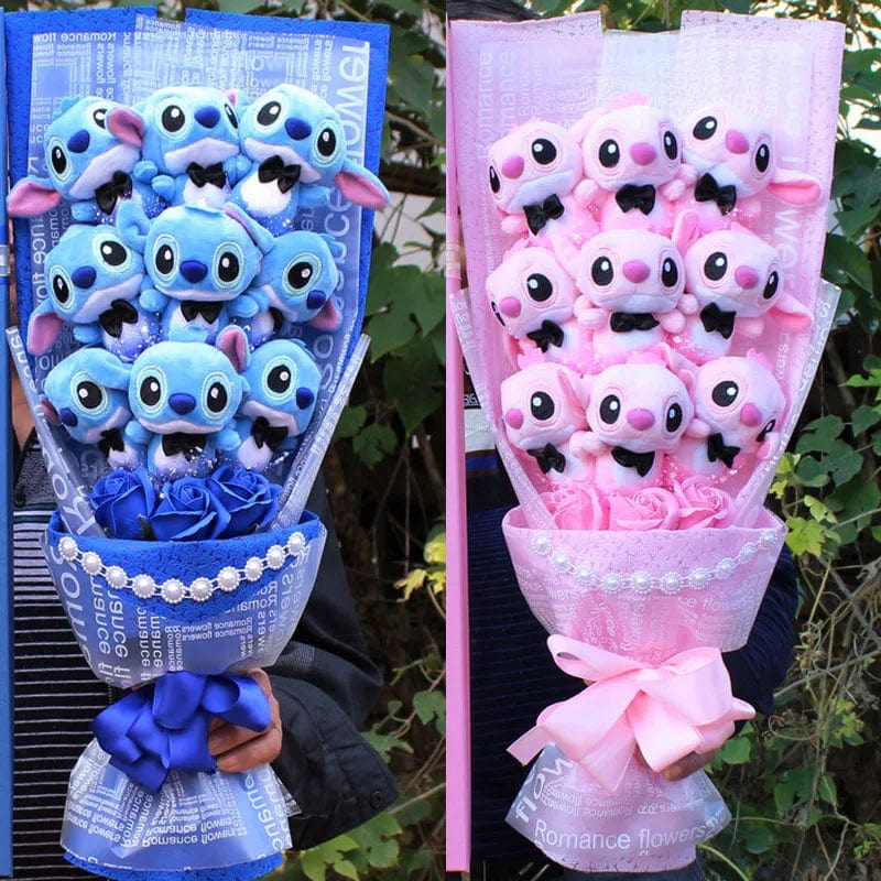 Bloemstuk Pluche Stitch en Vrienden - Betoverd Cadeau - Afbeelding 2