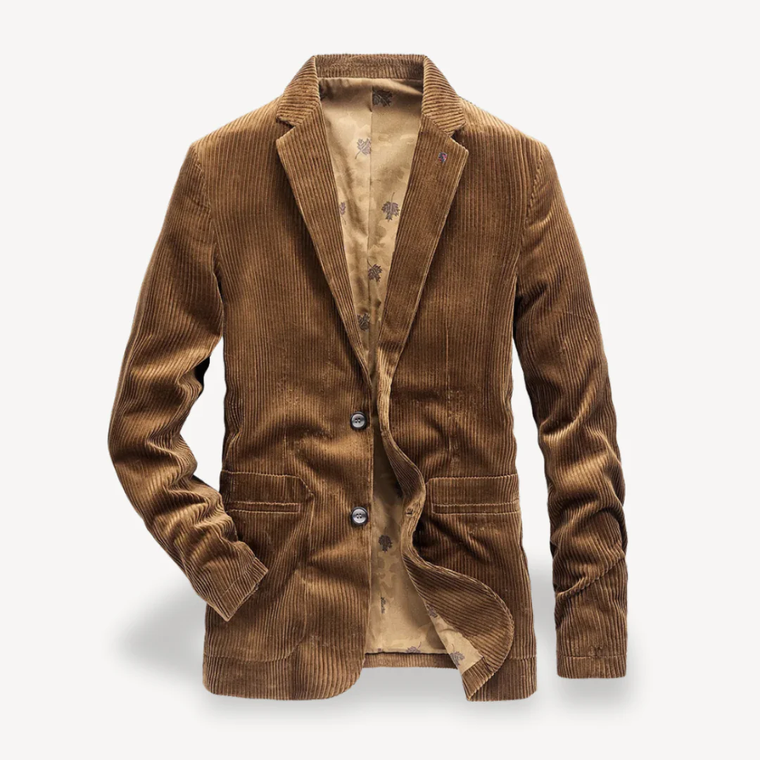 Heren Cordura Klassieke Blazer – Slim Fit Corduroy Jas in Retro-stijl