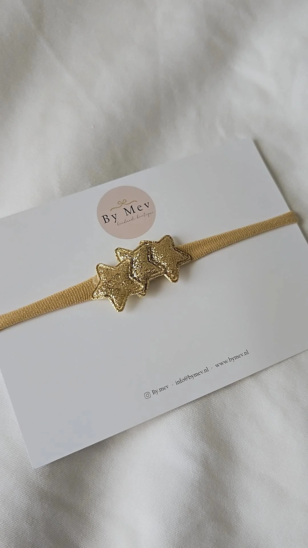 By Mev | Haarband Newborn Glitter Star | Goud By Mev | Haarband Newborn Glitter Star | Goud