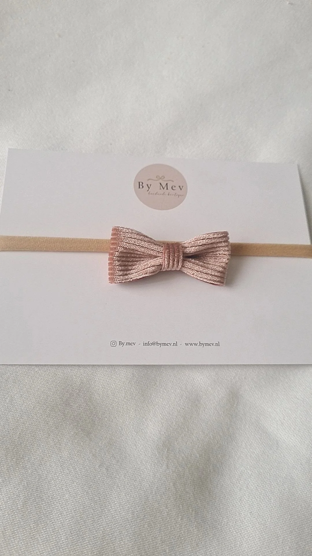 By Mev | Haarband Newborn Strik Velvet | Pink By Mev | Haarband Newborn Strik Velvet | Pink