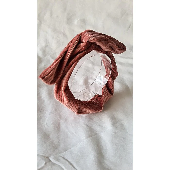 By Mev | Twisted Wire Headband Velvet Glitter | Pink By Mev | Twisted Wire Headband Velvet Glitter | Pink