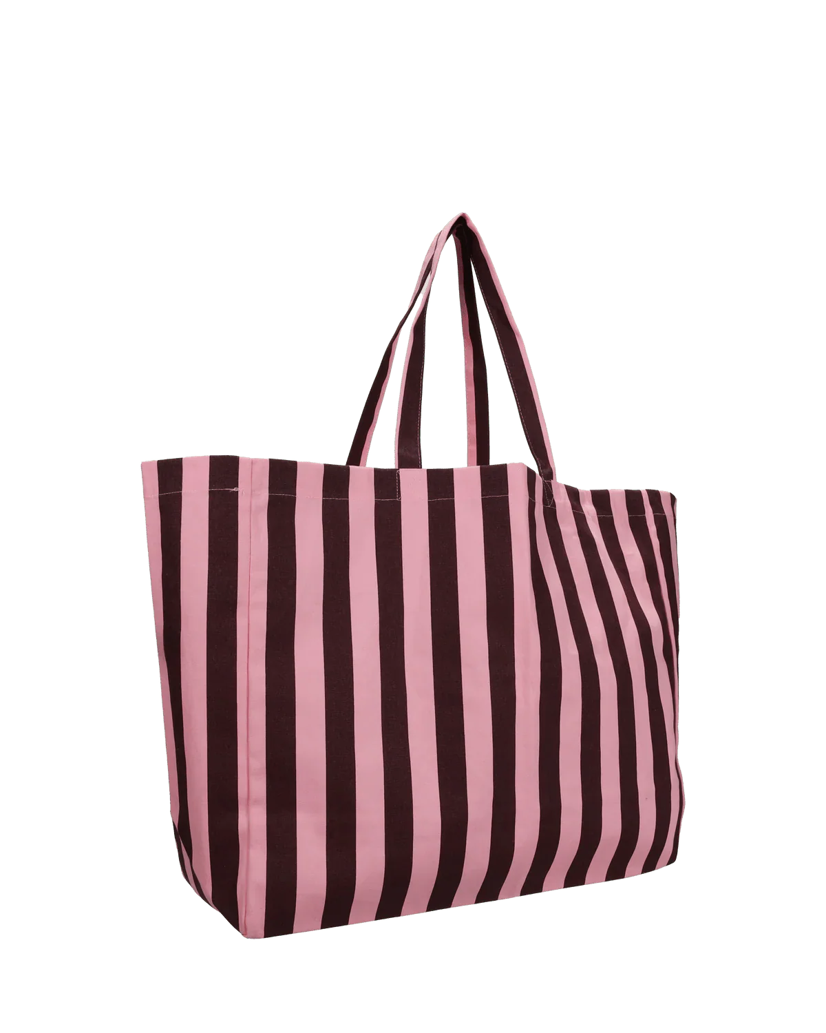 Canvas Tas Stripe |  Roze-Bruin