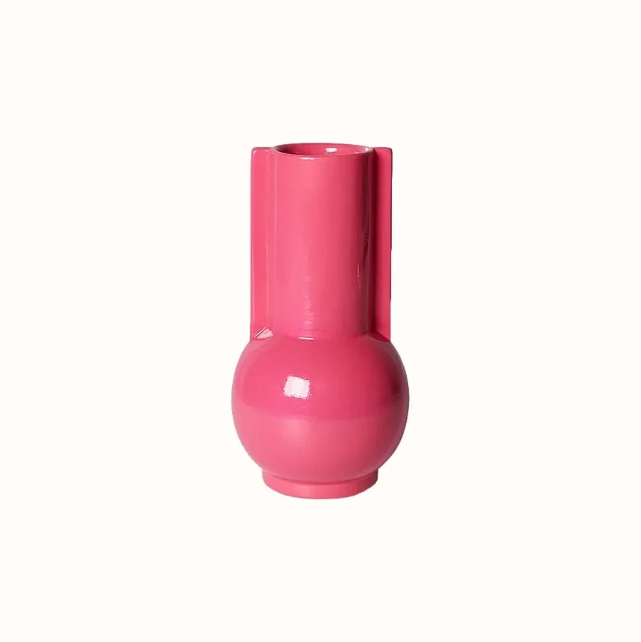 Ceramic vaas hot pink