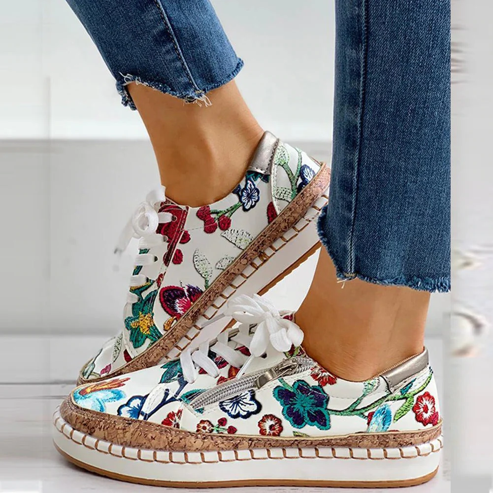 Florale Sneakers Comfort – Santorini Schoenen