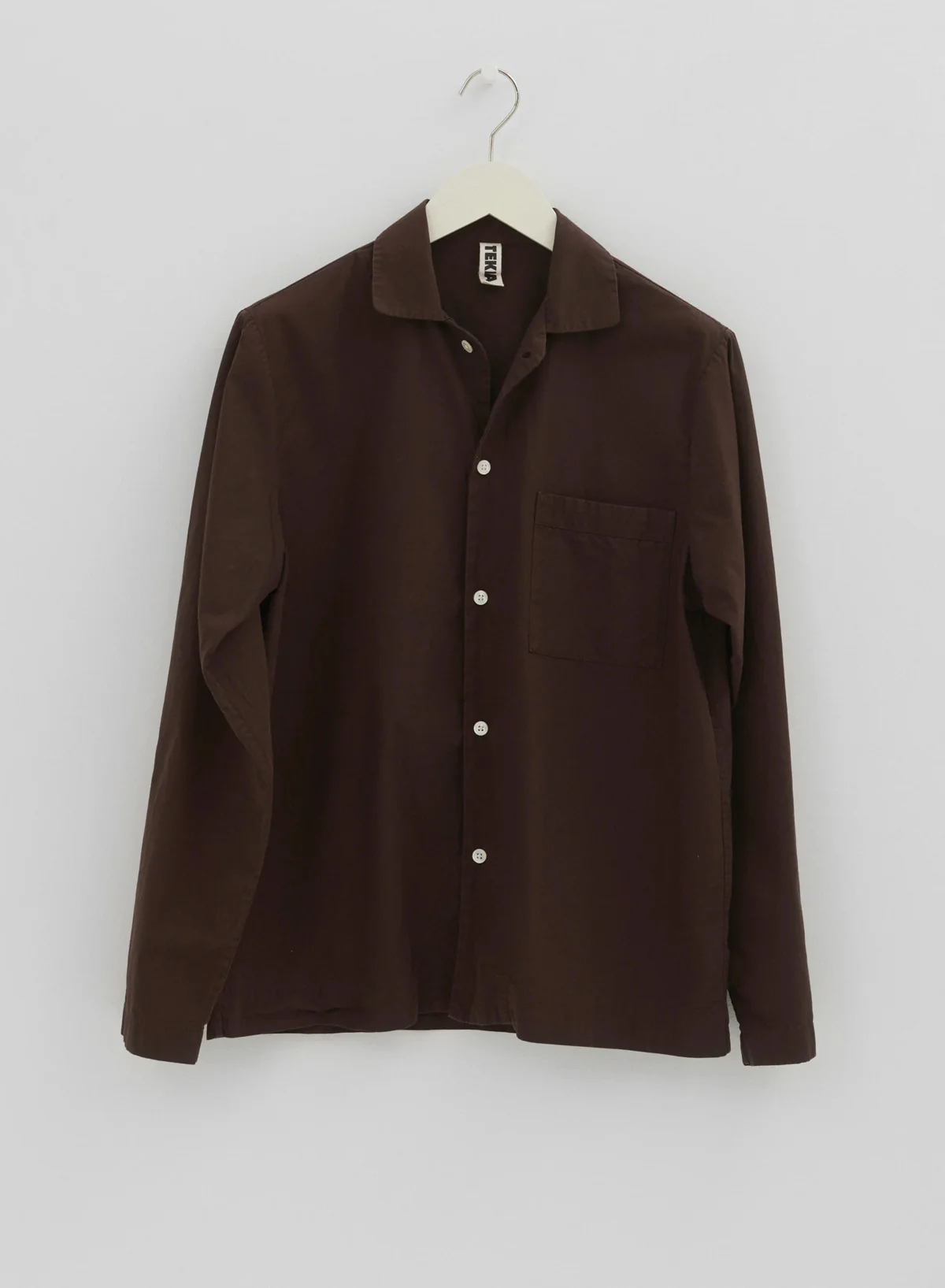 Long Sleeved Shirt, Coffee – Tekla