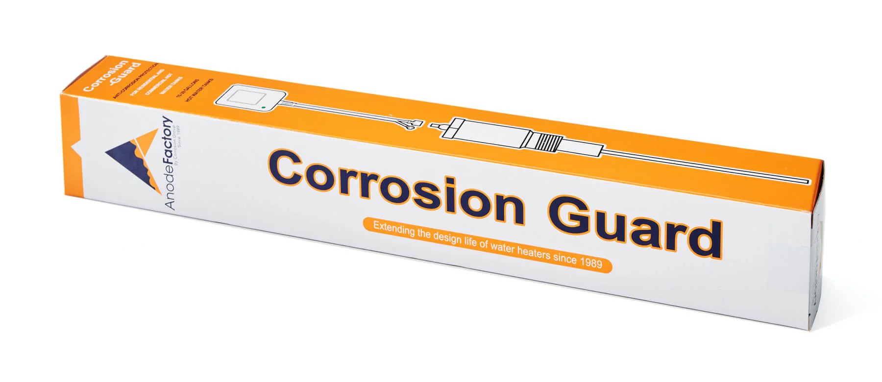 Corrosion Guard – aangedreven anodestang voor boilers, 90-120 gallons, 3/4 “-14 npt, US adapter