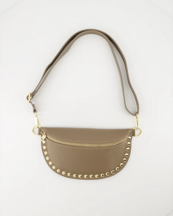 Crossbody Tas | Leer | Taupe