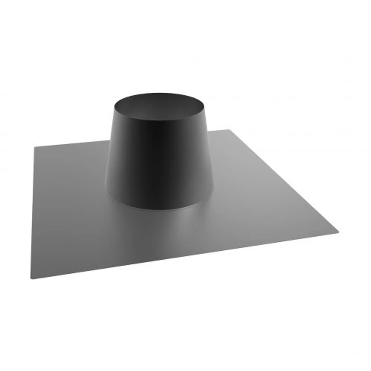 Dakplaat 0° rvs-alu voor EW 150-200 mm en DW 100 mm zwart