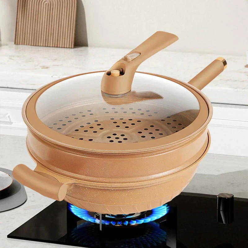 Multifunctionele Wokpan met Antiaanbaklaag – CookFlex