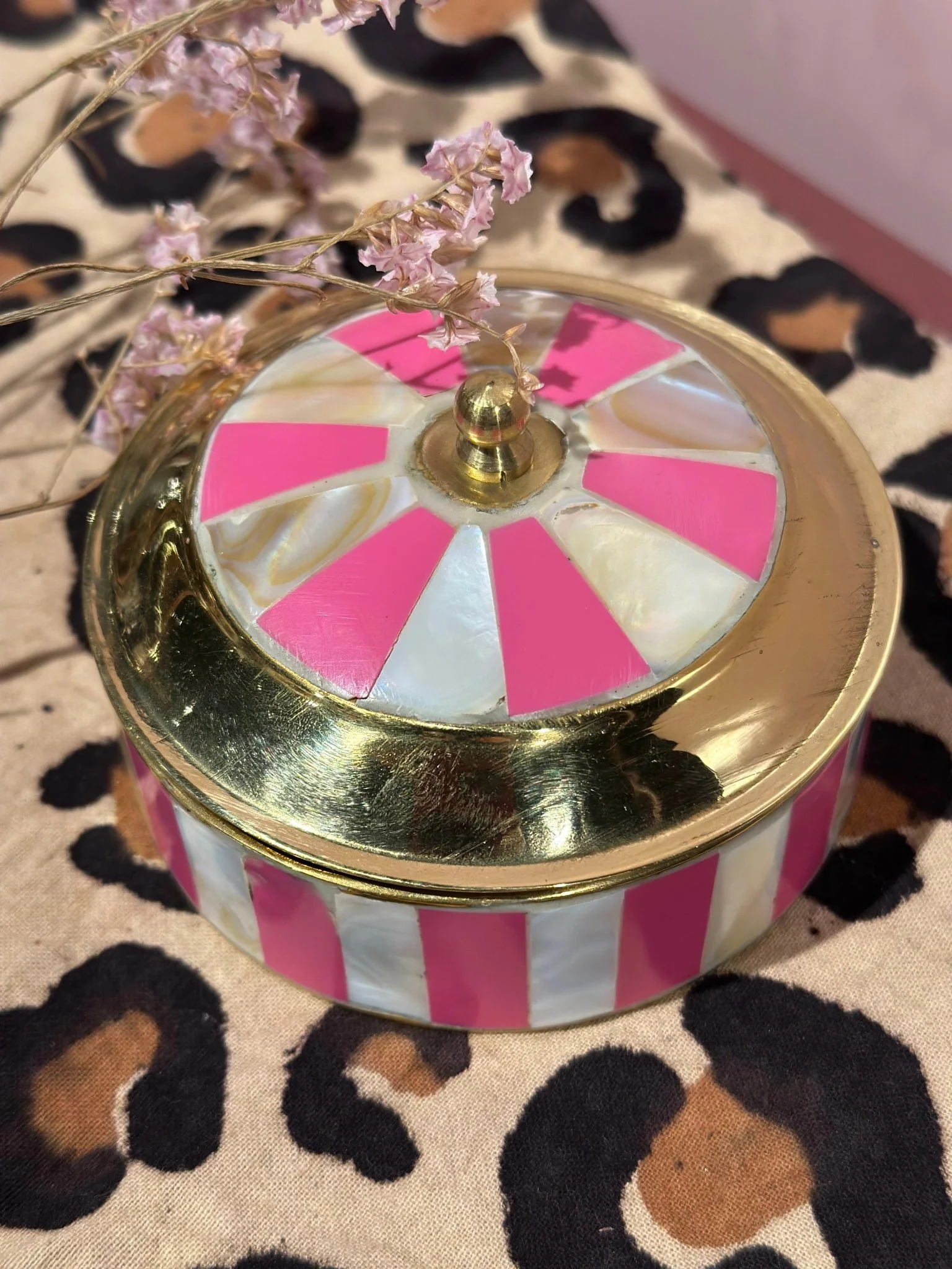 Deans the Label | Treasure box pink stripes (Large)