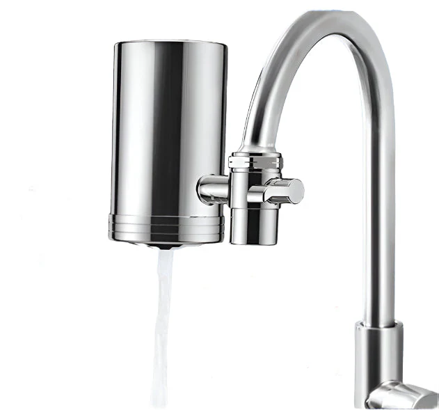 AquaLuxe Installatievrije Roestvrijstalen Waterzuiveraar | Verfijnde waterfiltratie voor een puur huishouden