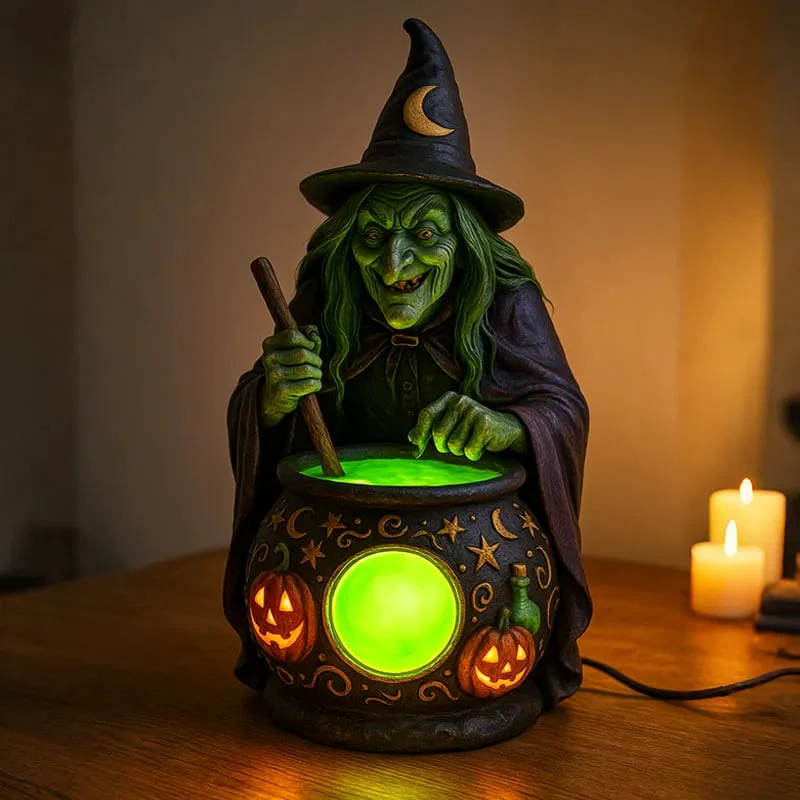 WitchGlow Ketel Lamp | Betoverende ketel met magische groene neonverlichting