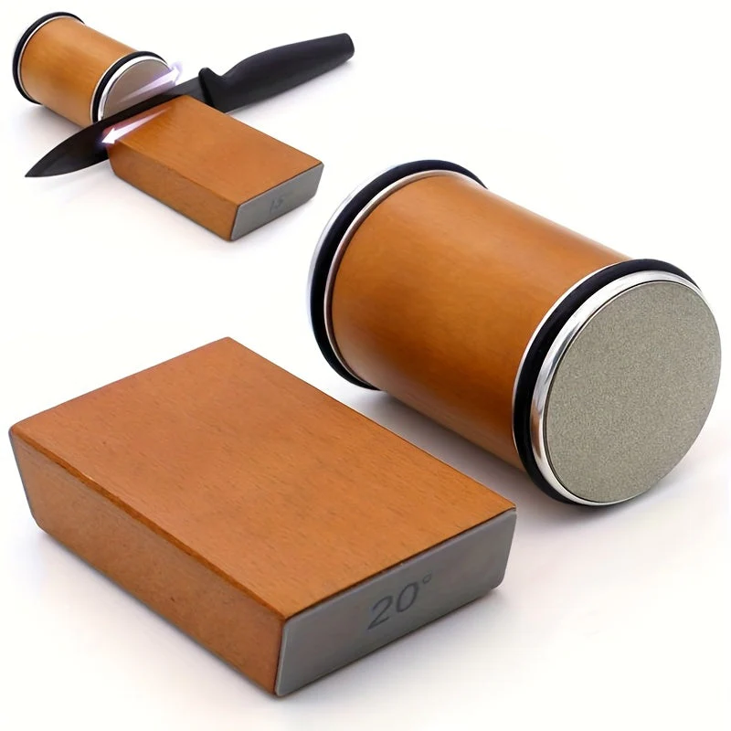 EdgeCraft DuoSharp Slijpsteenset met Magnetische Houder voor Hoeken van 15° en 20° voor Hout en Metaal