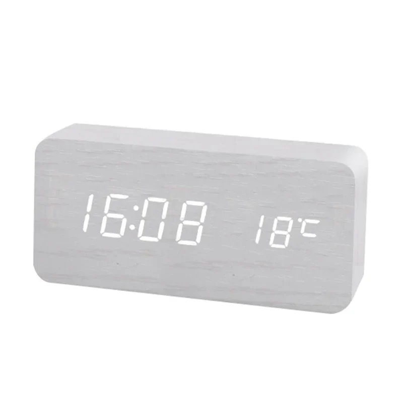 Houten LED Digitale Wecker – Stijlvol met Temperatuurweergave