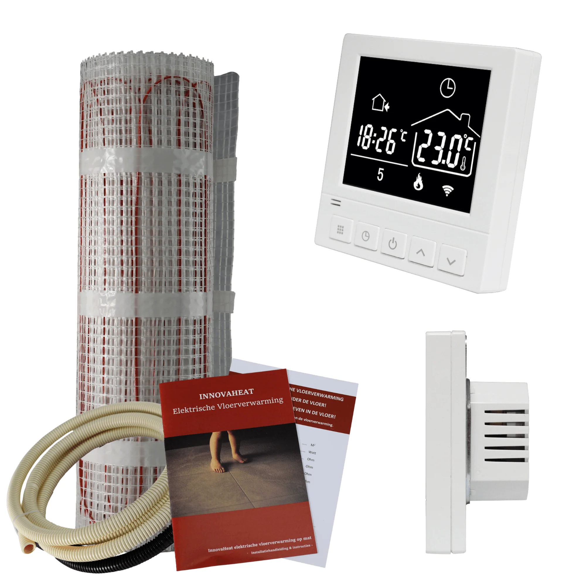 Elektrische vloerverwarming 150 Watt/m² complete set – Mat 1,5 m² | 225 watt Elektrische vloerverwarming 150 Watt/m² complete set – Mat 1,5 m² | 225 watt