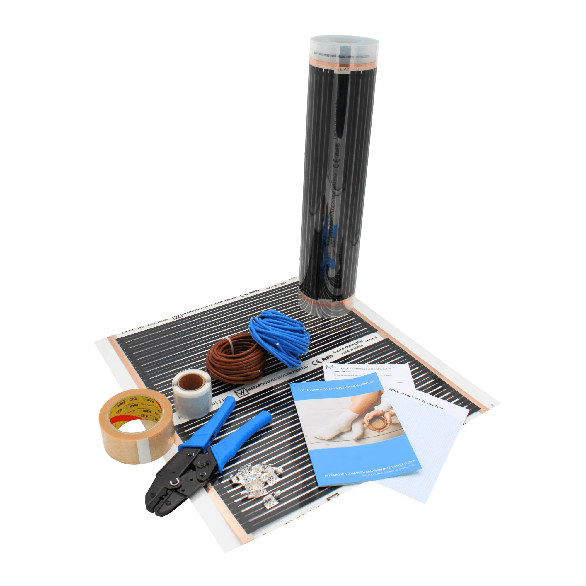 Infrarood Vloerverwarming Compleet – 130  Watt/m²  –  50 cm