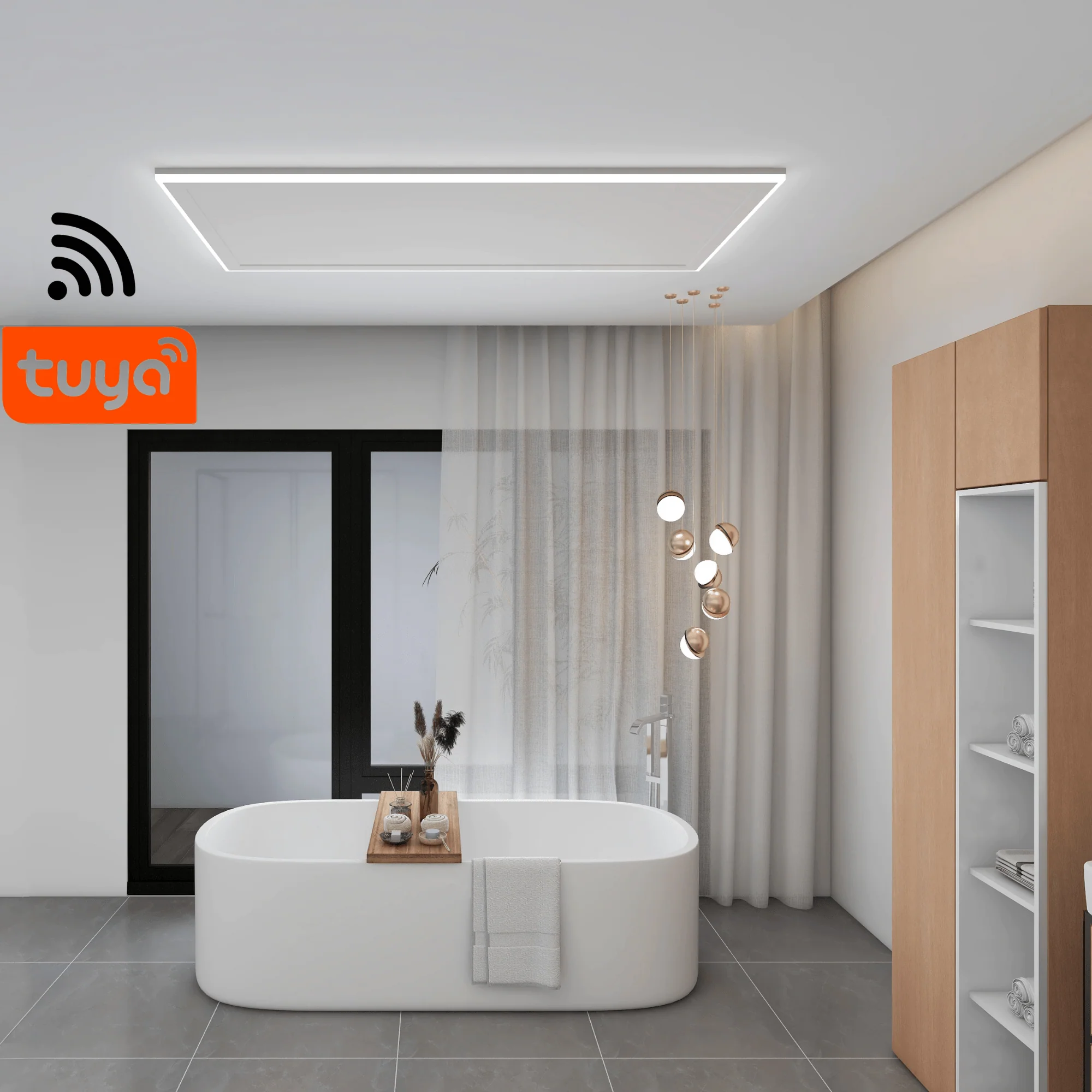 Infrarood paneel Monza WIFI met LED verlichting – 840 Watt – 63 x 128 cm (FSK) Infrarood paneel Monza WIFI met LED verlichting – 840 Watt – 63 x 128 cm (FSK)