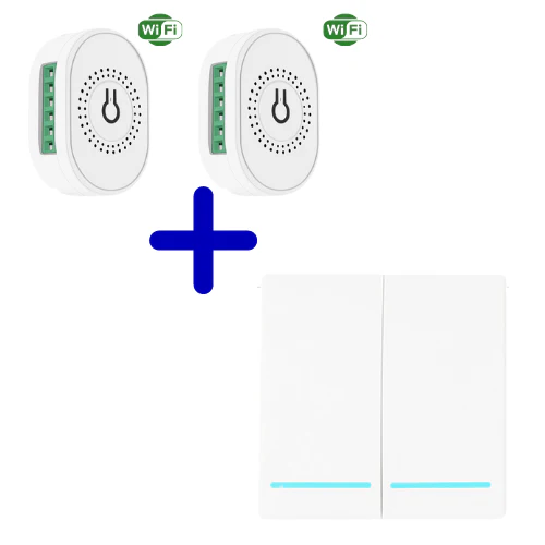 RF Duo Smart Home combi wifi – dubbele schakelaar met 2 x draadloze Wifi Switch