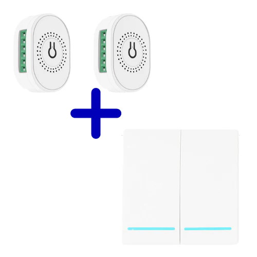 RF Duo home combi – dubbele schakelaar met 2 x Draadloze Switch