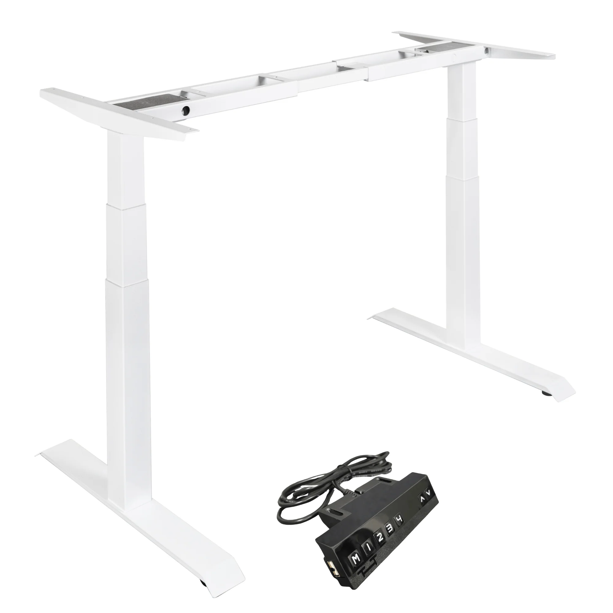 Elektrisch verstelbaar zit-sta bureau frame 200 x 80 cm – Wit