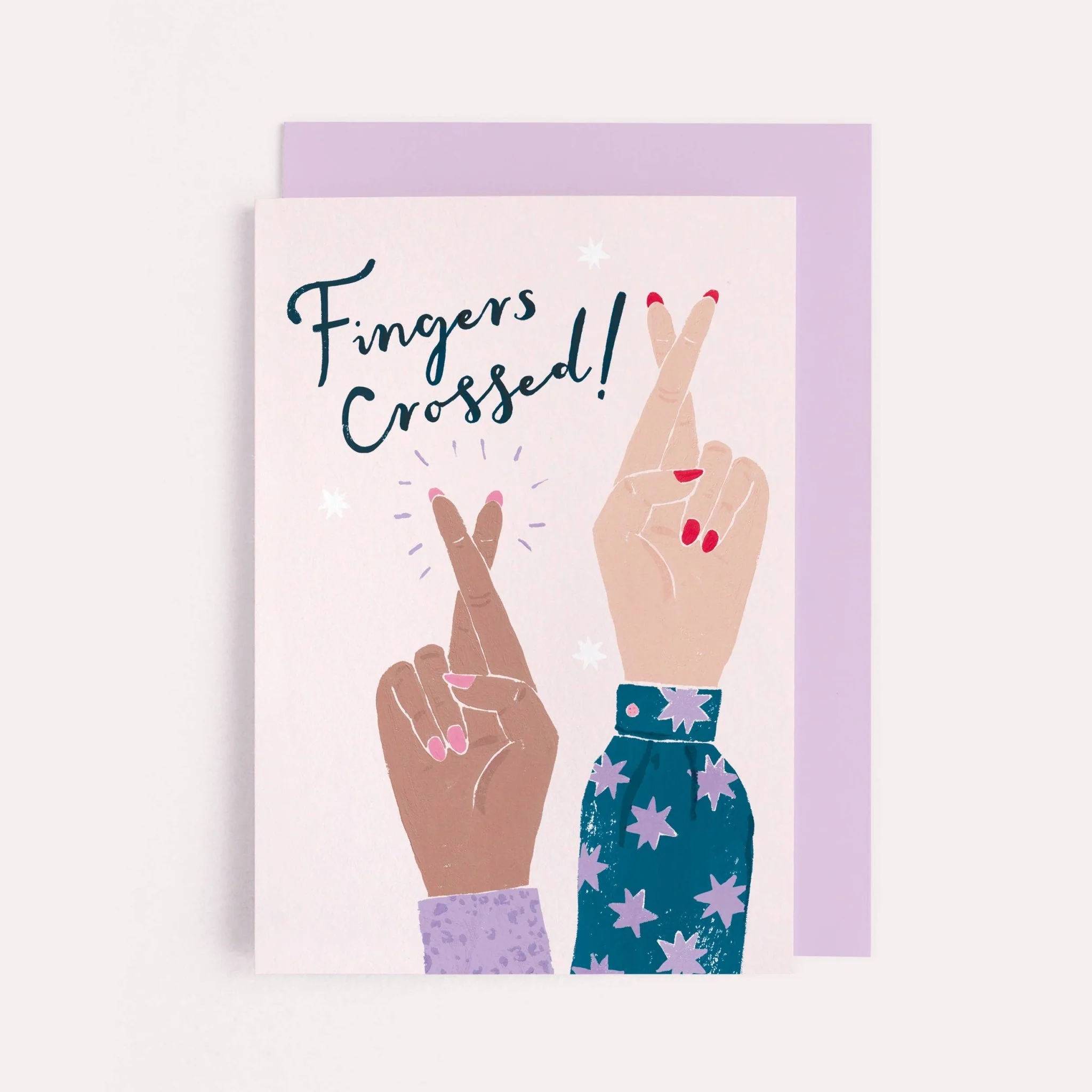 Fingers Crossed Card | Good Luck Card | Wenskaarten