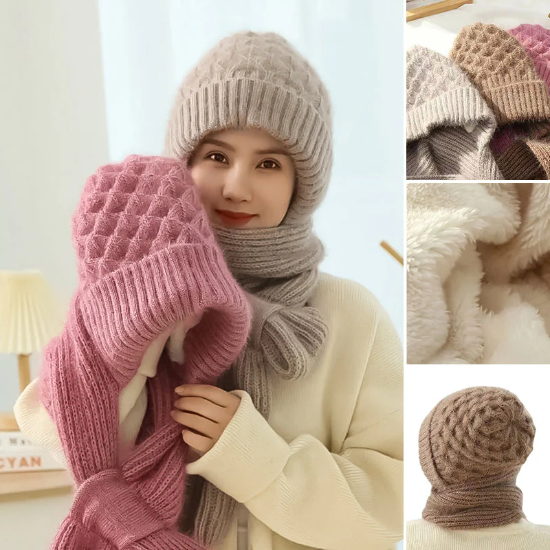 1+1 GRATIS | ScarfBeanie – Dames sjaal en beanie-muts in één