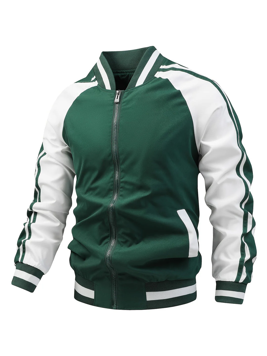Heren Sportjack | Grafisch Kleurblok Design | Licht & Comfortabel |  Alle Seizoenen