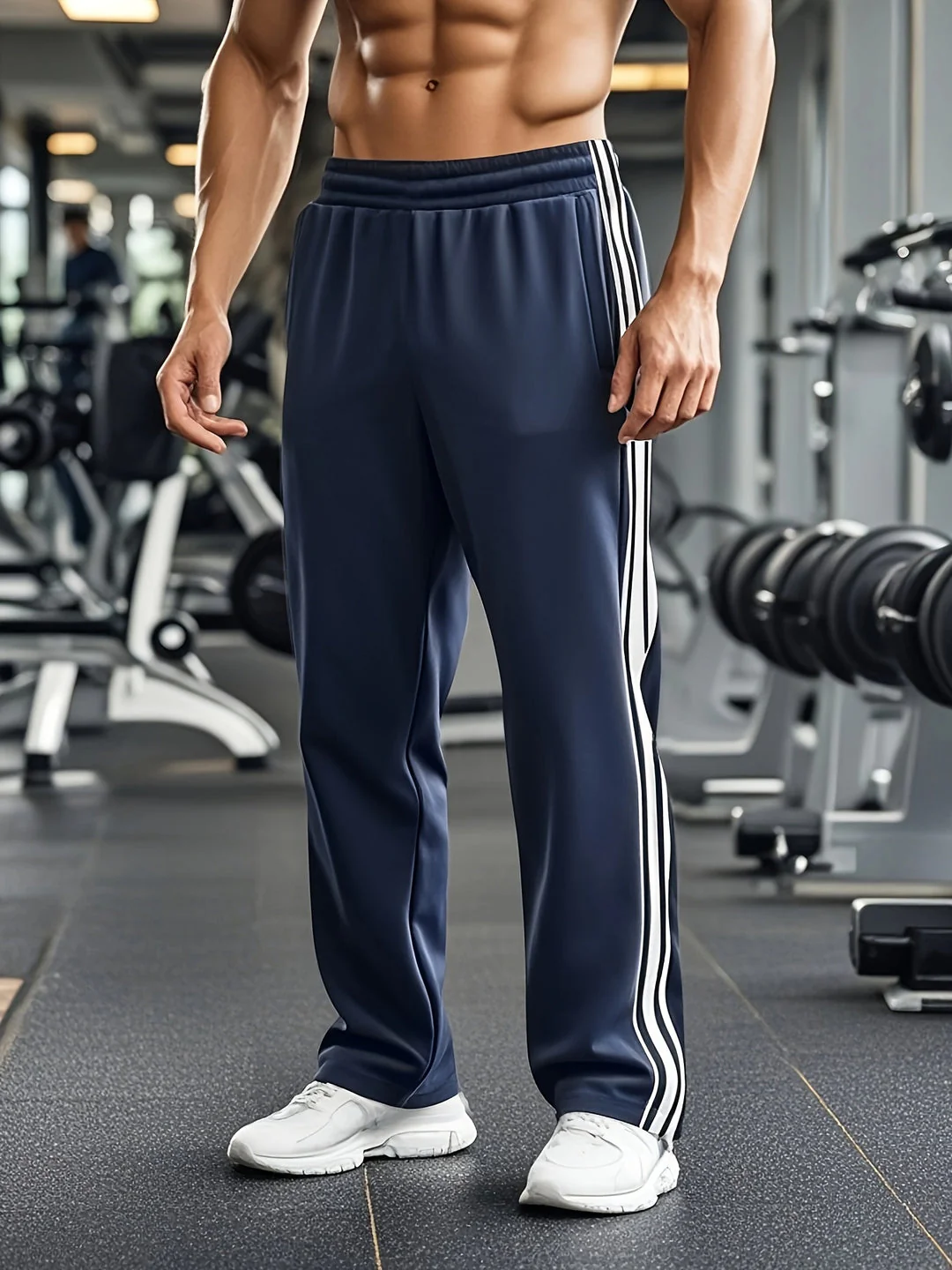 Heren Sportbroek FlexRun – Ademend trainingsmodel met trekkoord in de taille