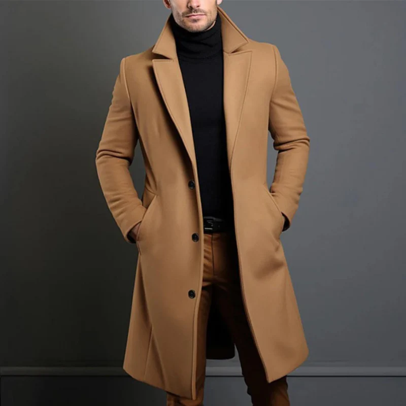 Winterjas Heren | Luxe Gebreide lange jas | Superieure Warmte